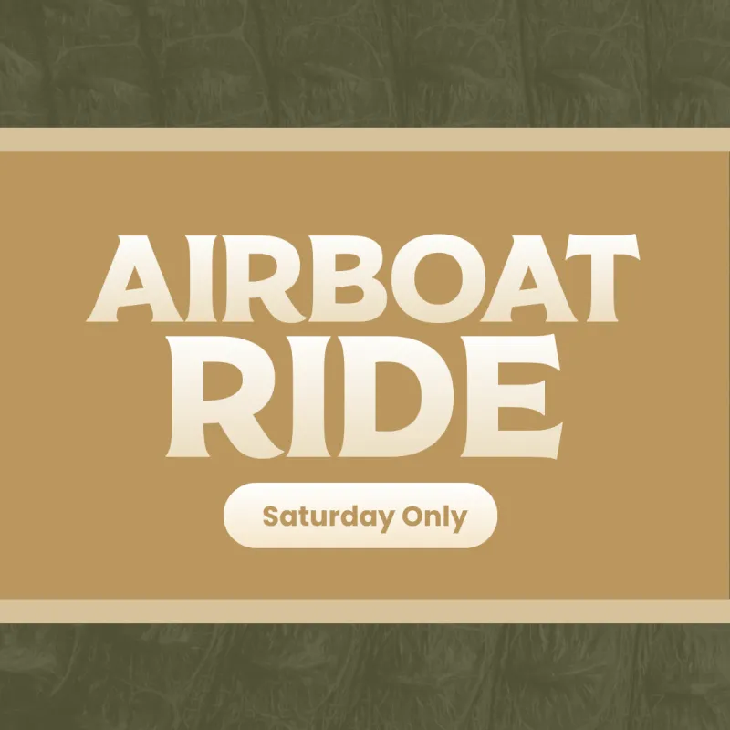 Airboat Ride: Saturday Only