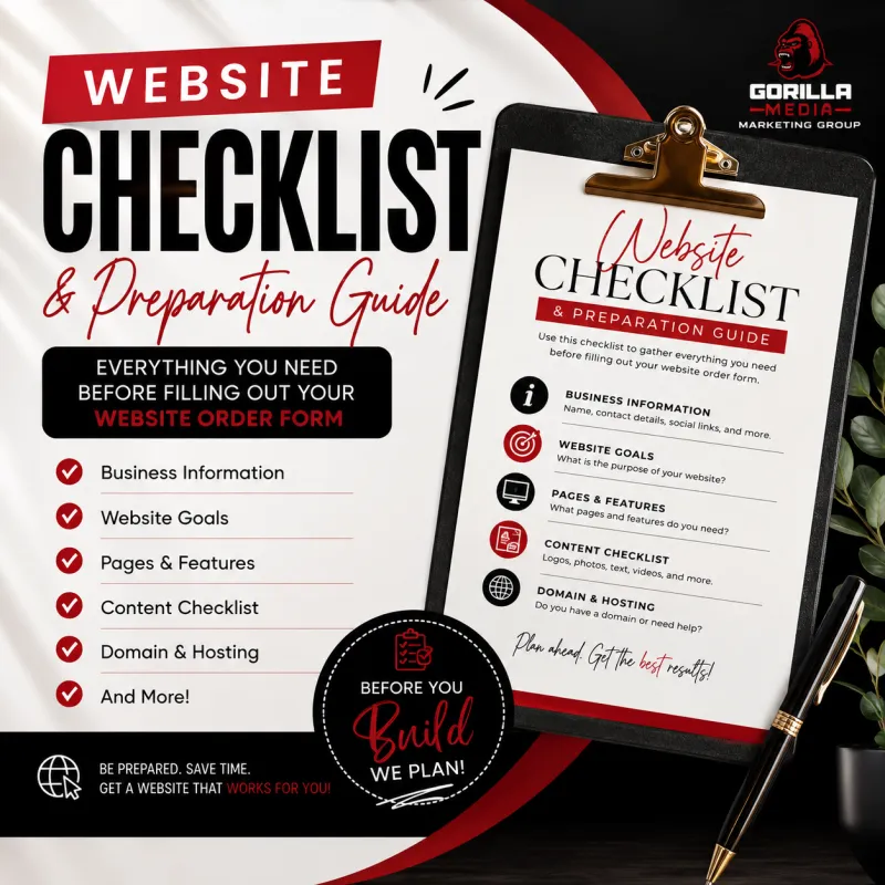 Website Checklist – Website Prep Guide