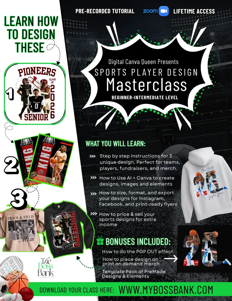 Sports Graphics Design Masterclass (Canva)