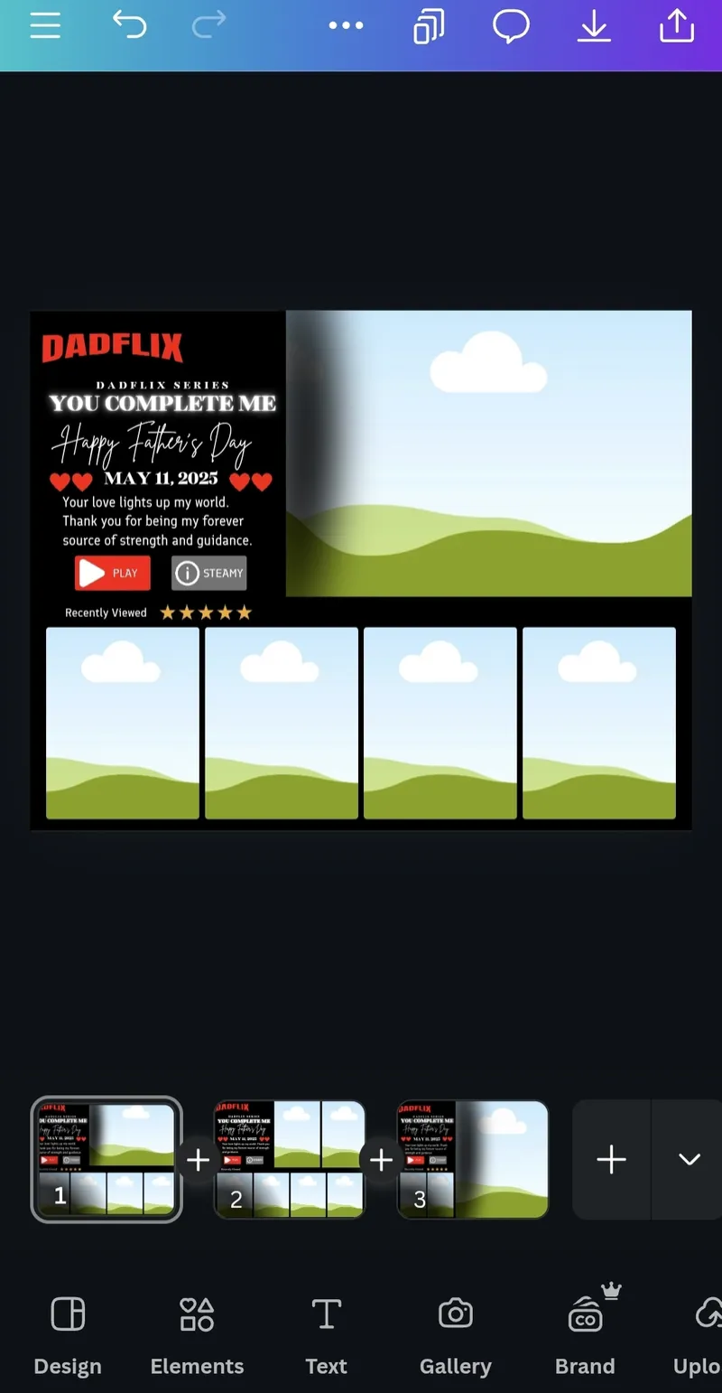 Netflix Themed Picture Frame Design Template
