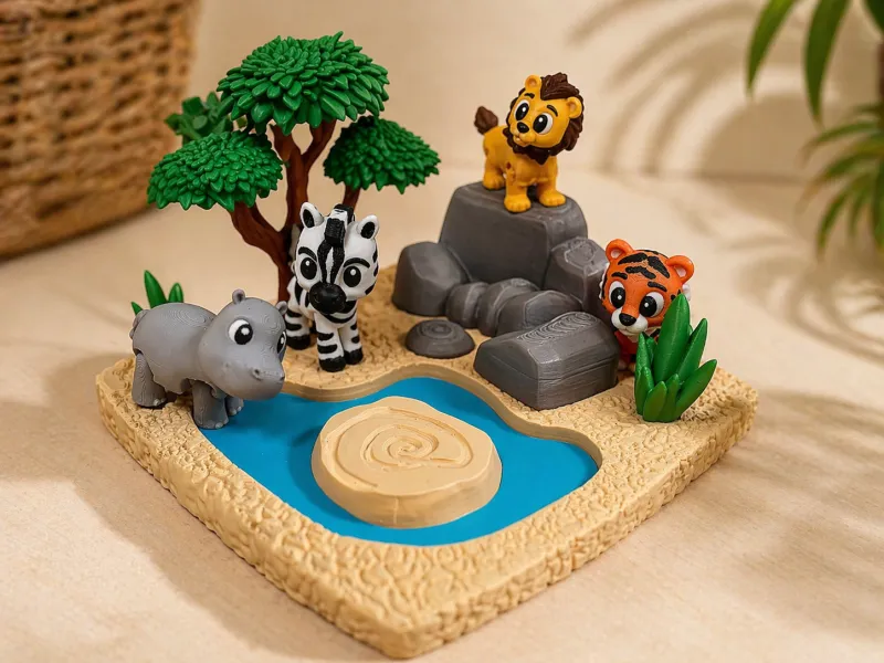 Safari Animal Flexi Desk Set