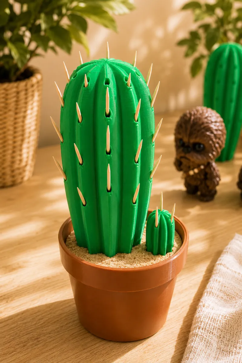 3D Printed Toothpick Dispenser Cactus