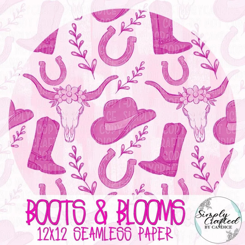 Boots & Blooms Seamless Paper