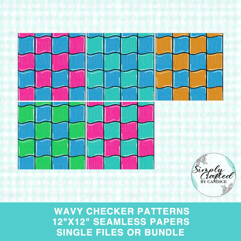 Wavy Checker Seamless Paper