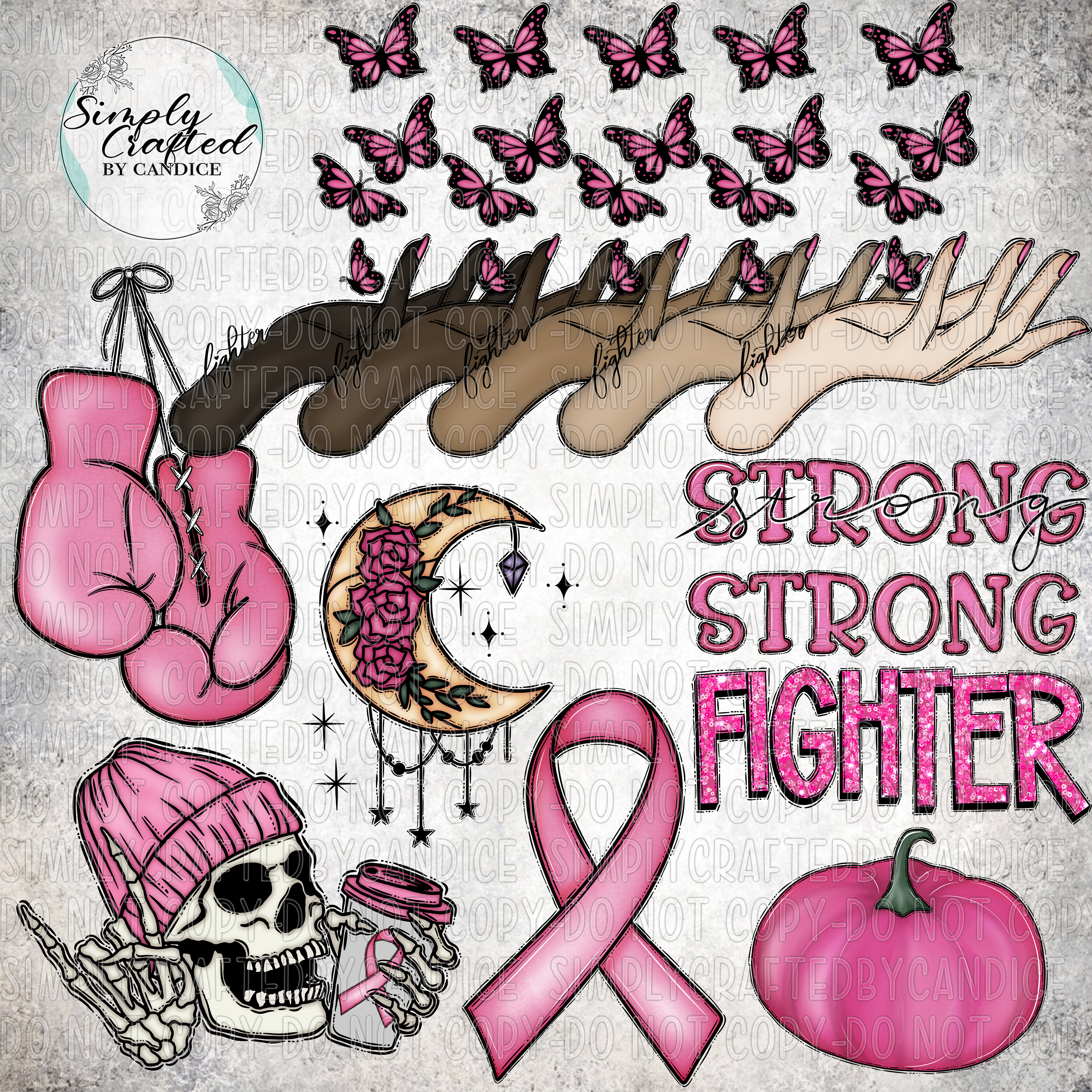 Breast Cancer Awareness Clipart Bundle