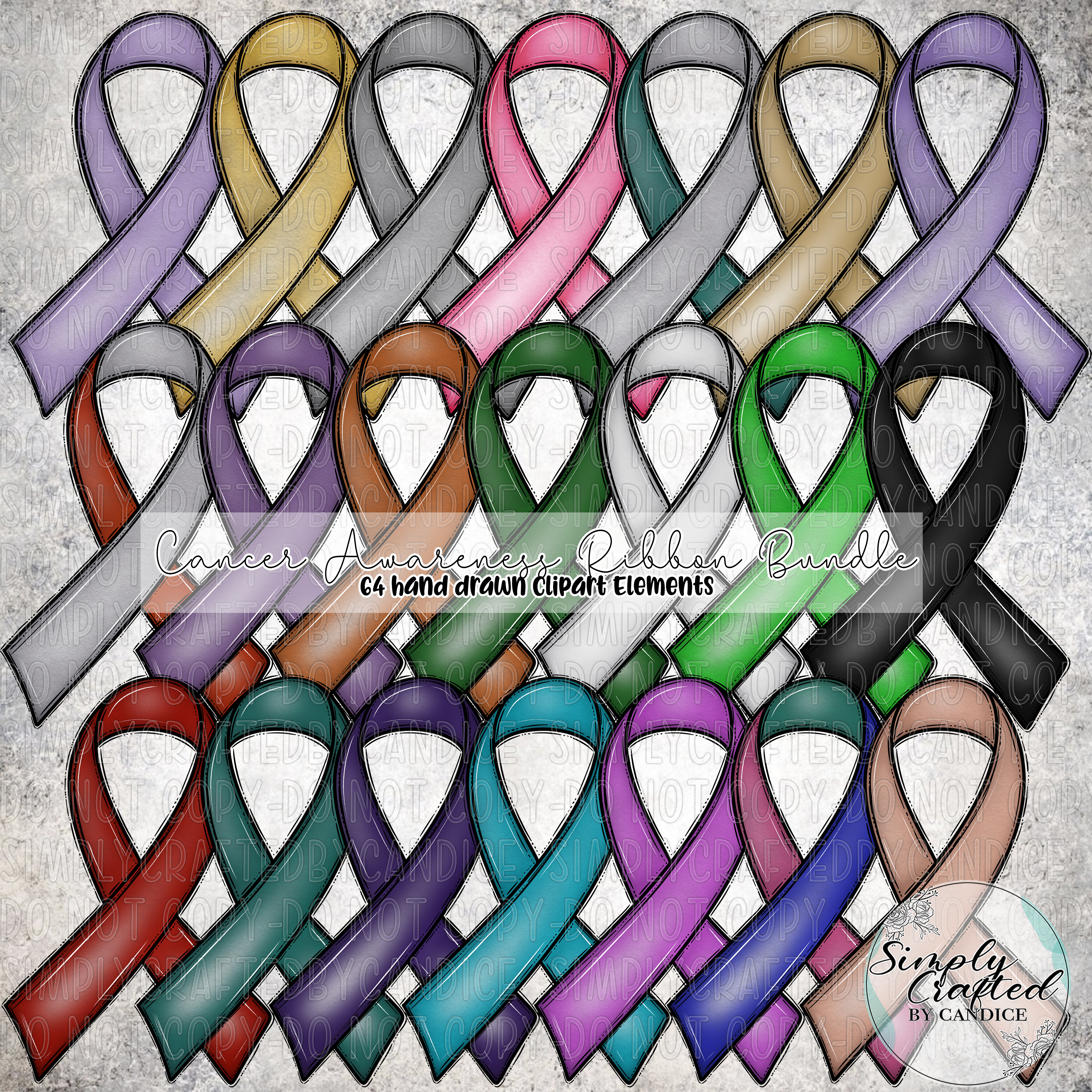 Awareness Ribbons Clipart Bundle