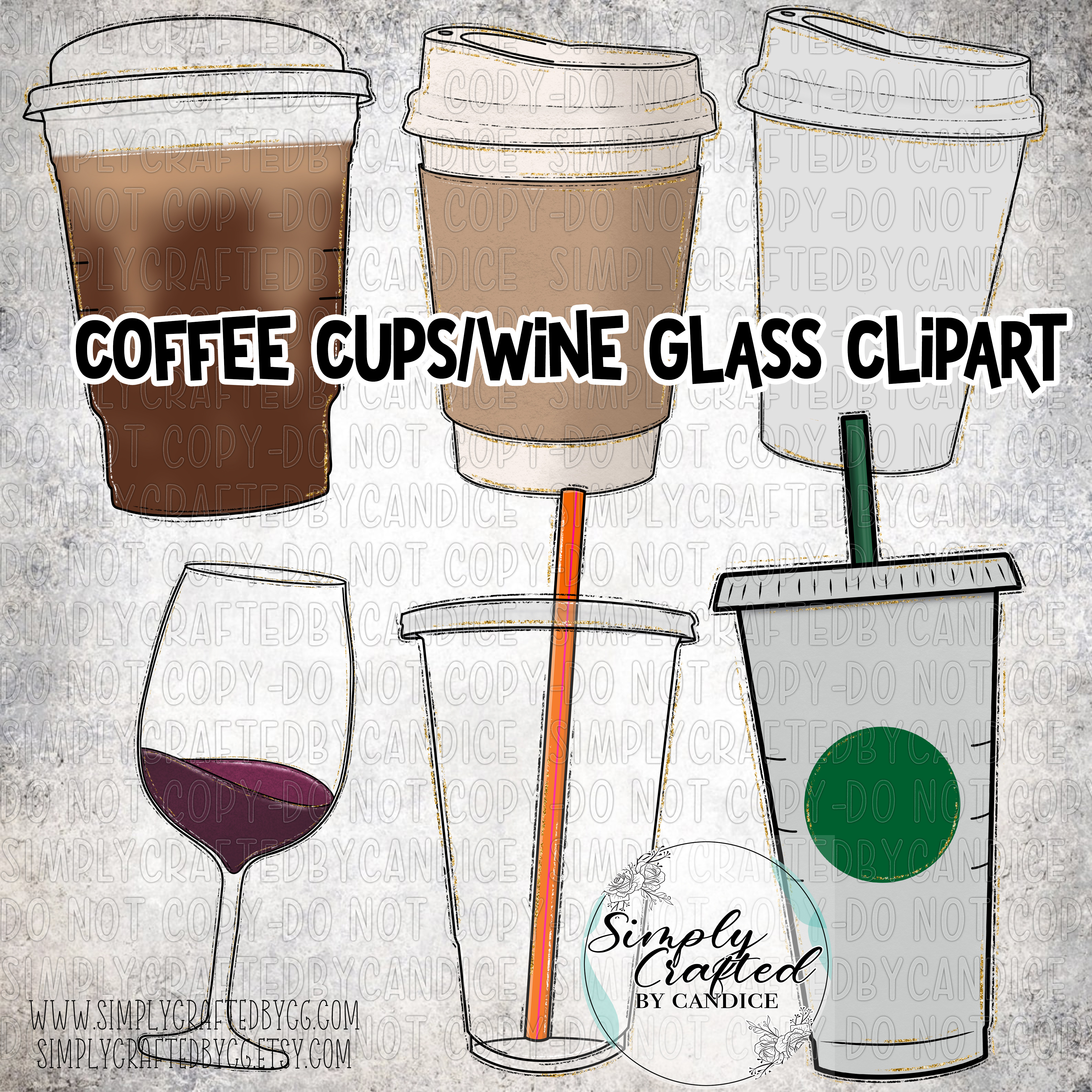 Cups Clipart Bundle