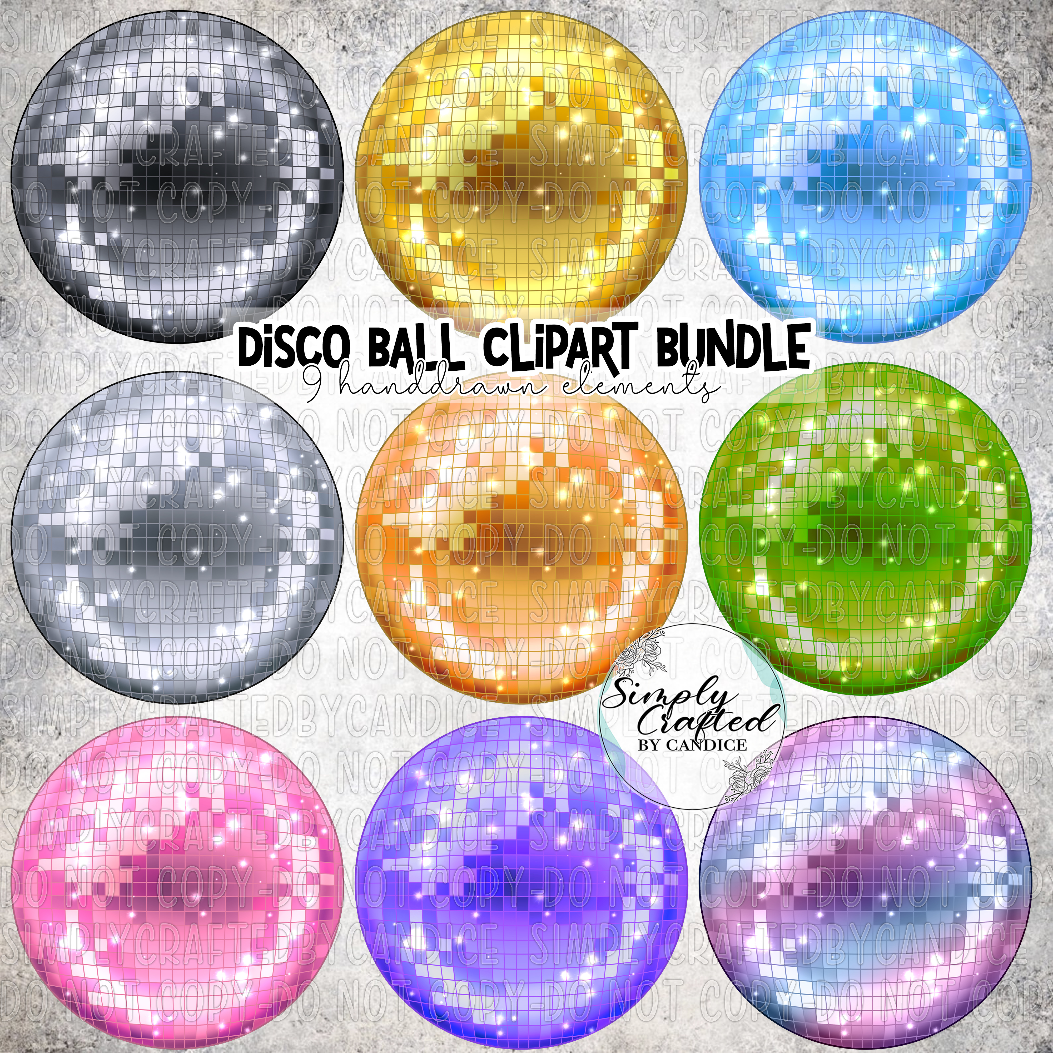 Discoballs Clipart Bundle