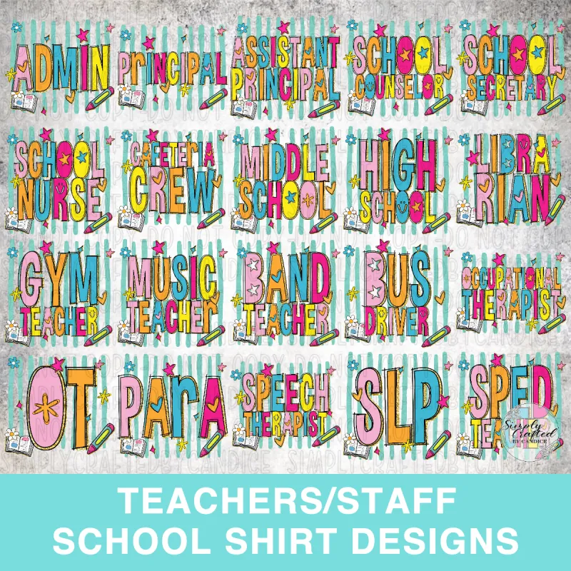 Retro School T-shirt Design Bundle