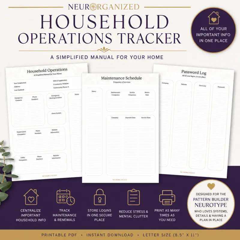 Household Operations Tracker