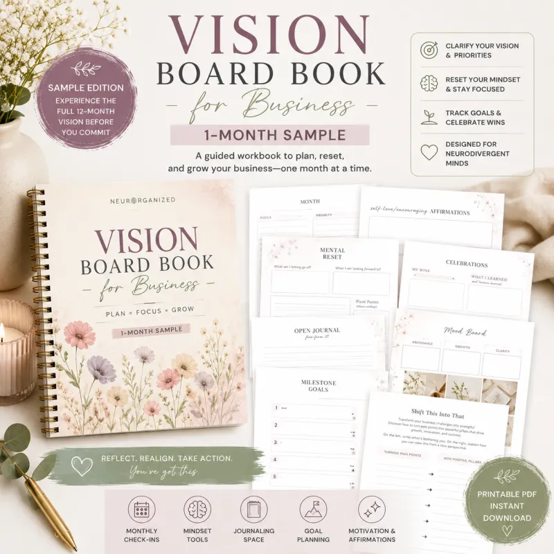 June: Vision Board Book for Business (1 Month Sample)