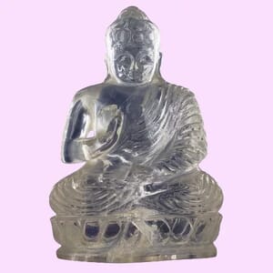 Buddha aus Bergkristall 16 x 11 cm
