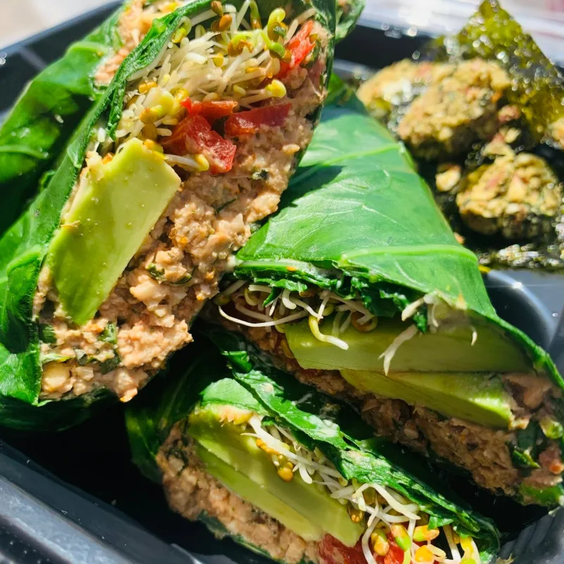 Garden Collard Green Wraps (RAW Food Item)