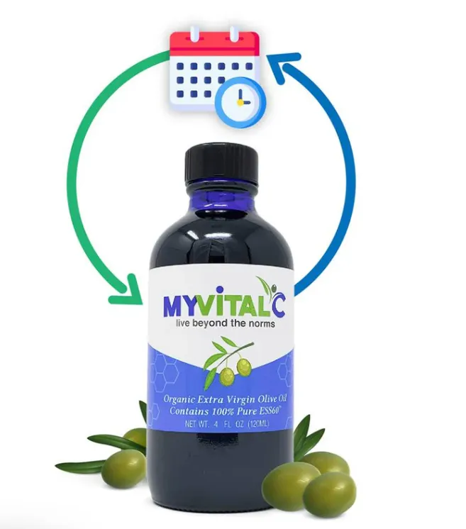 MyVitalC ESS60 in Olive Oil Extra Virgin Organic, 120ml - Monthly Subscription