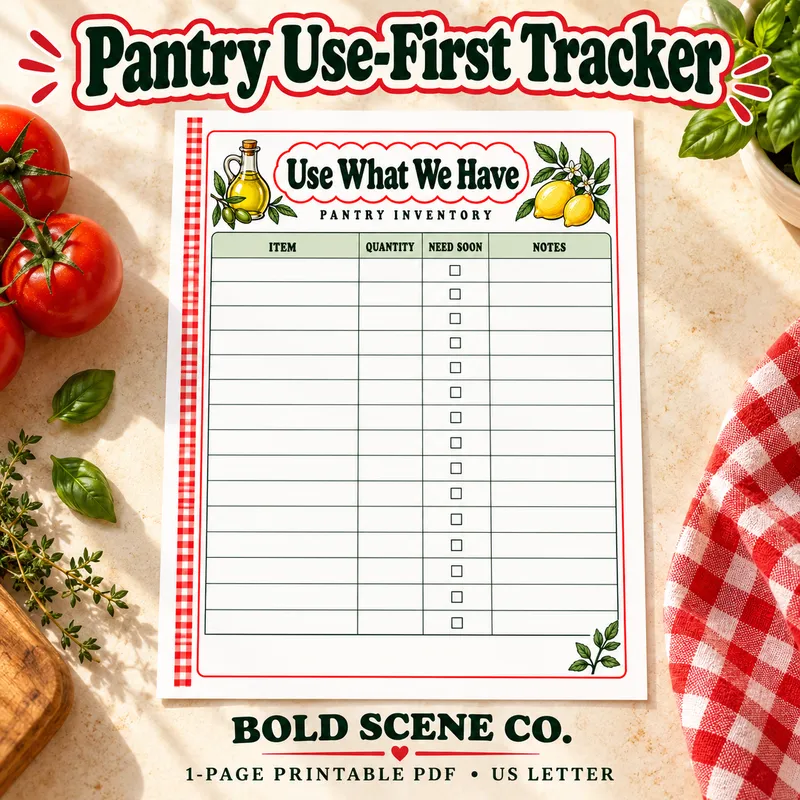 Pantry Use-First Tracker — Around Our Table