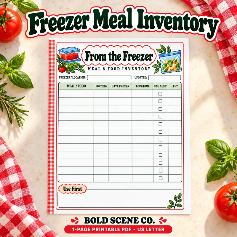 Freezer Meal Inventory — Around Our Table