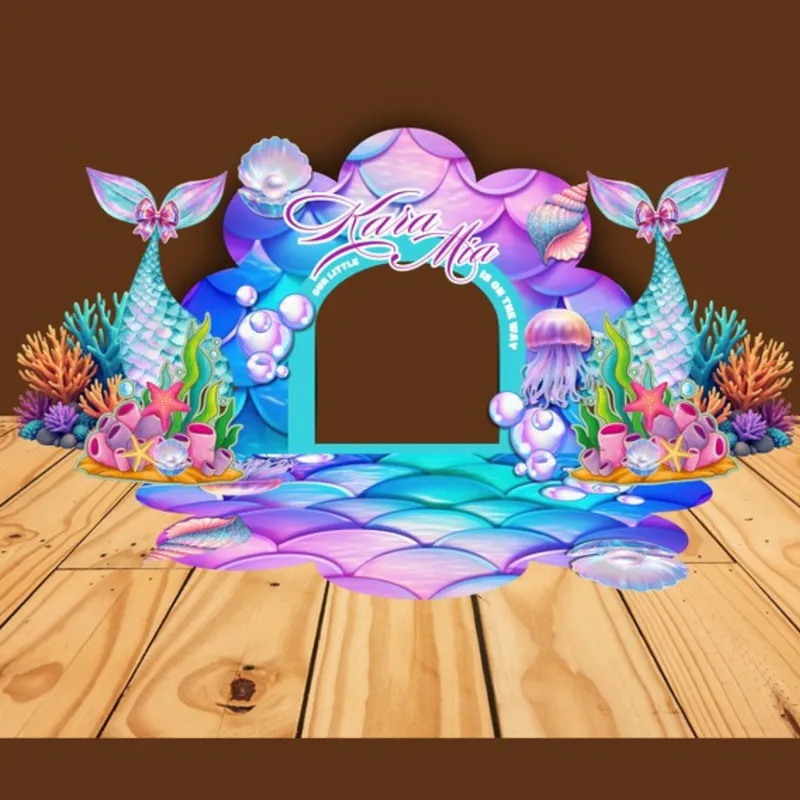A Little Mermaid Is on the Way Baby Shower Digital Party Bundle