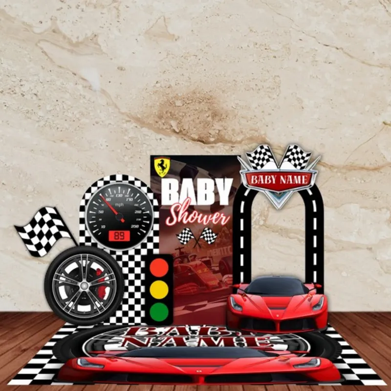 Race Car Baby Shower Digital Party Bundle