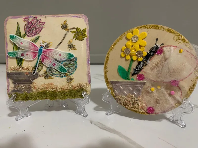 Butterflies on a Flower Pot