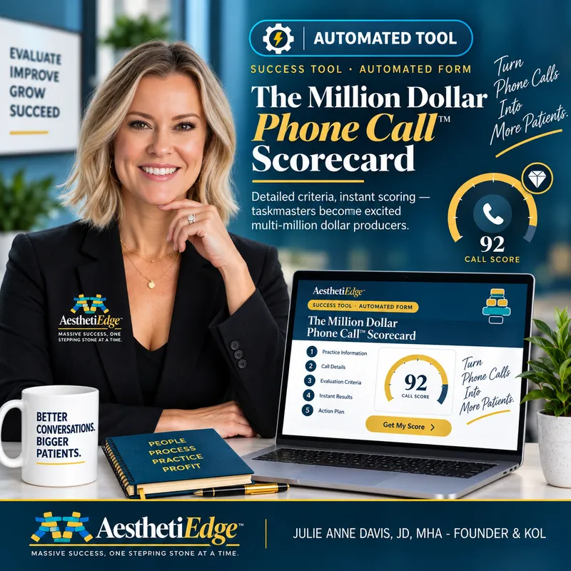 🛠️Success Tool! Automated Scoring! Million Dollar Front Desk Guide & Call Scorecard
