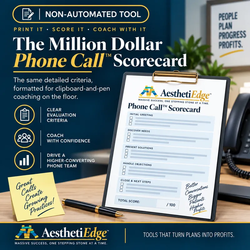 🛠️Success Tool! Non-Automated Call/Front Desk Success Scorecard 