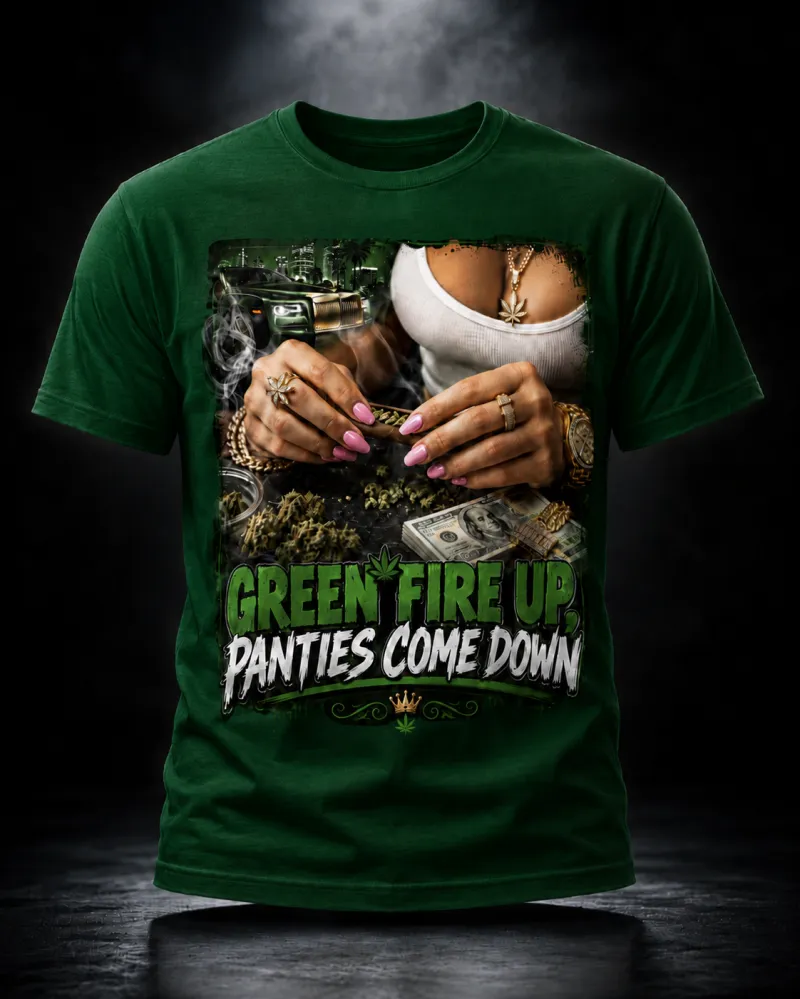 Green Fire Up Tee (Mens)