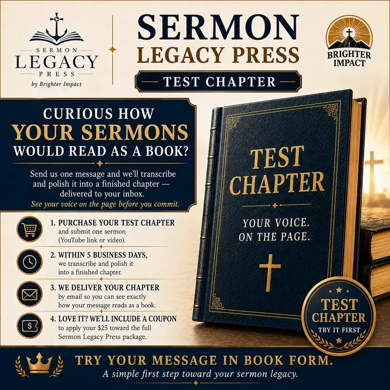 Test Chapter — See Your Sermon Become a Book