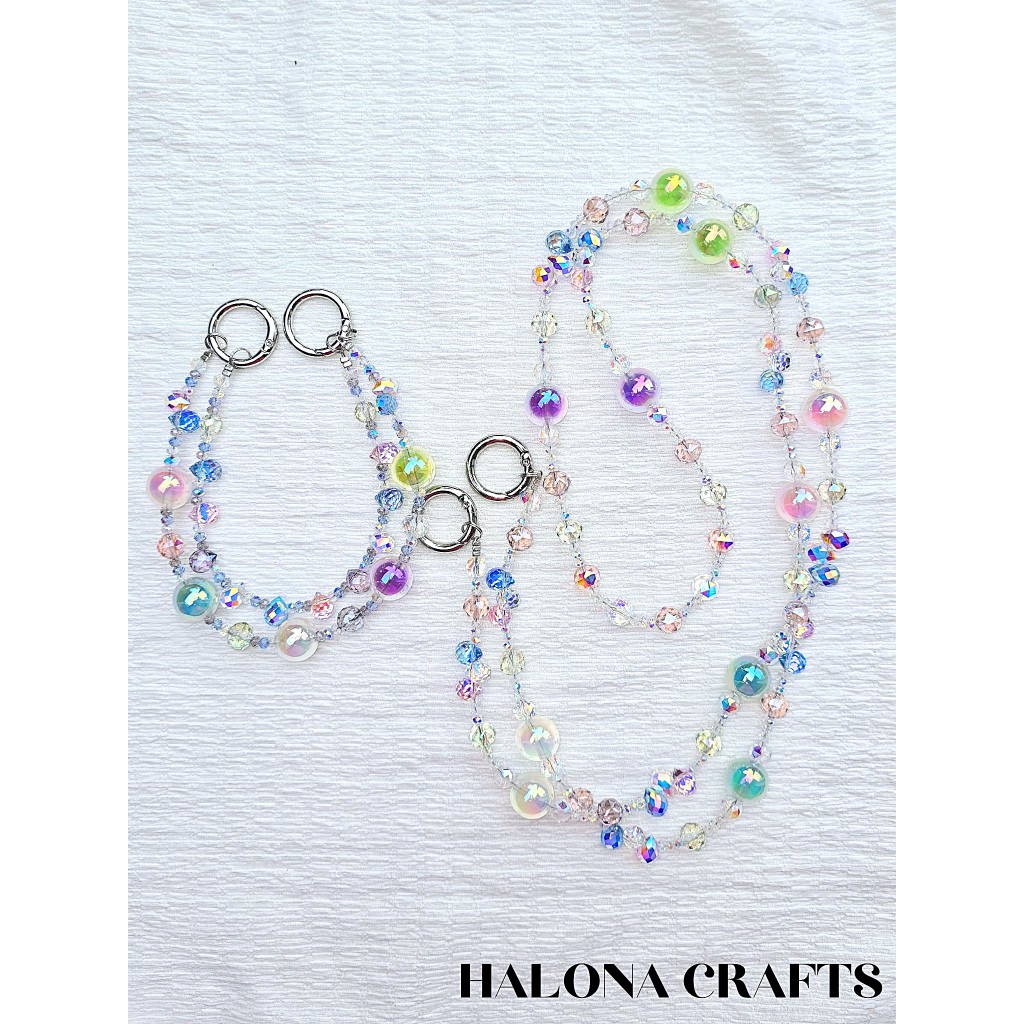 (PDT001H)*Ready Stock* 38 Int'l Women's Day | DIY Mobile / Bag Crystal Strap | Charm | Keychain | Bundle Set | Gift | Bir