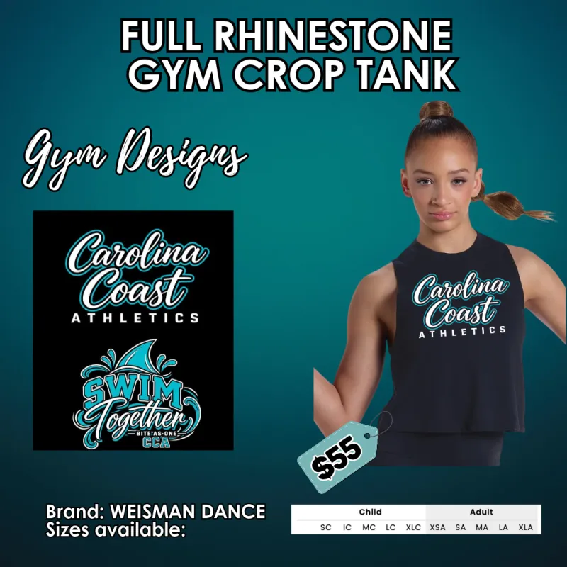 Rhinestone Gym Crop Tank
