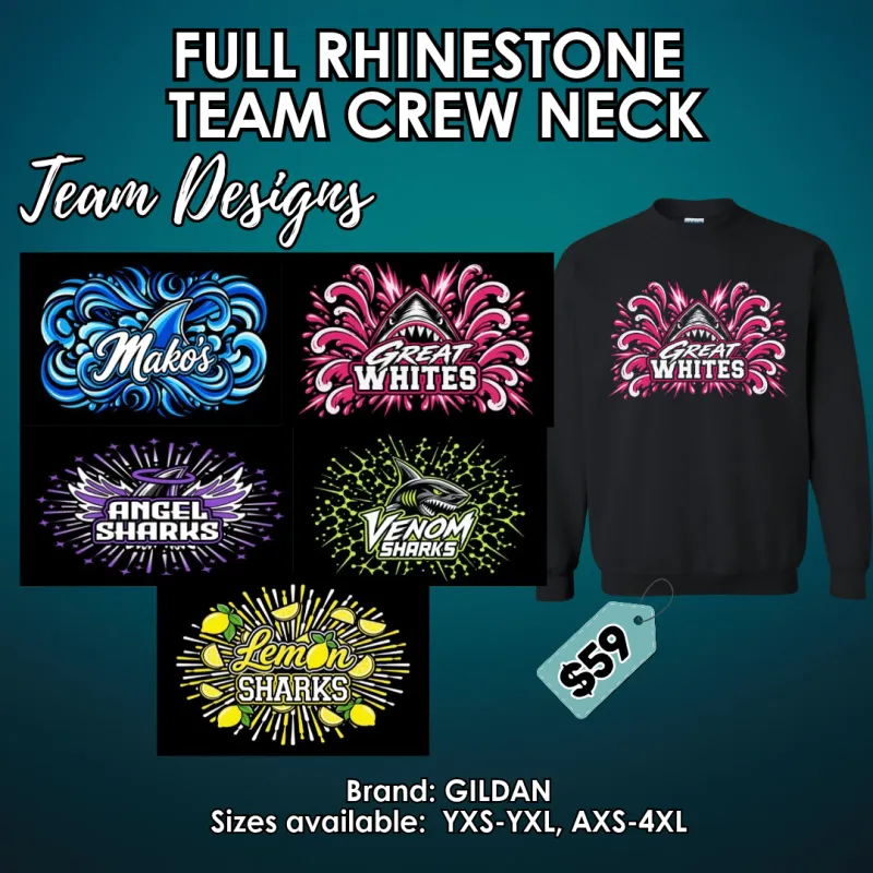 Rhinestone Team Crewneck