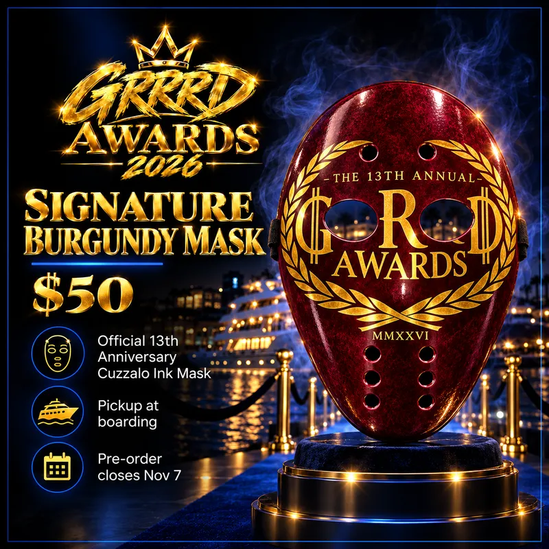 GRRRD 13 Signature Burgundy Mask | Cuzzalo Ink