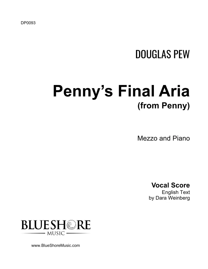 Penny's Aria, from Penny, Mezzo and Piano