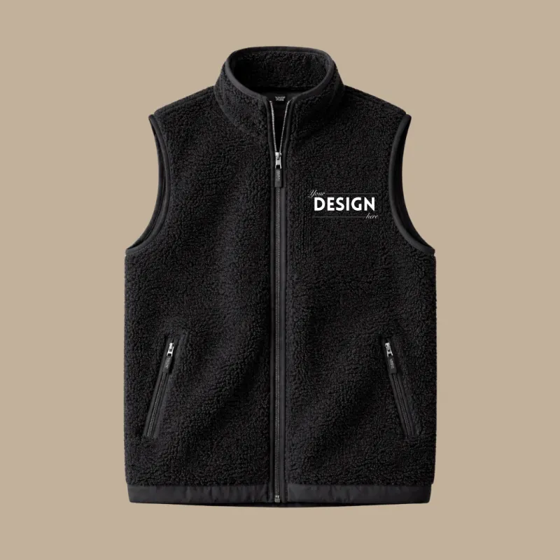 Fleece Vest with Embroidery