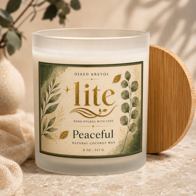 Wax Candle – Peaceful – 8 Oz / 227G