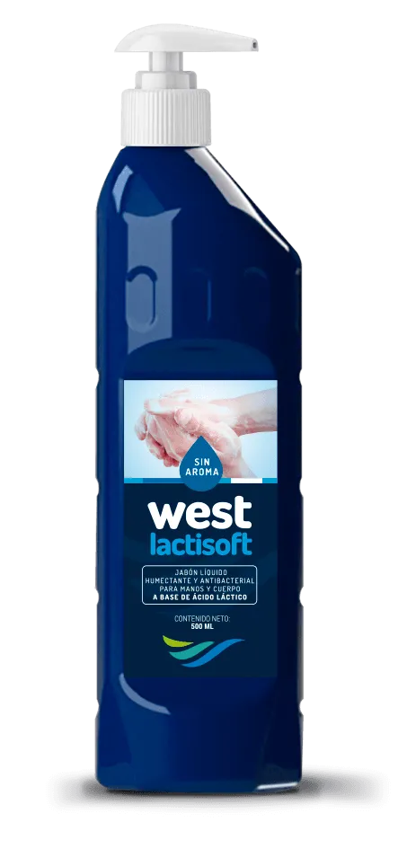 Jabón líquido humectante y antibacterial para manos y cuerpo lactisoft