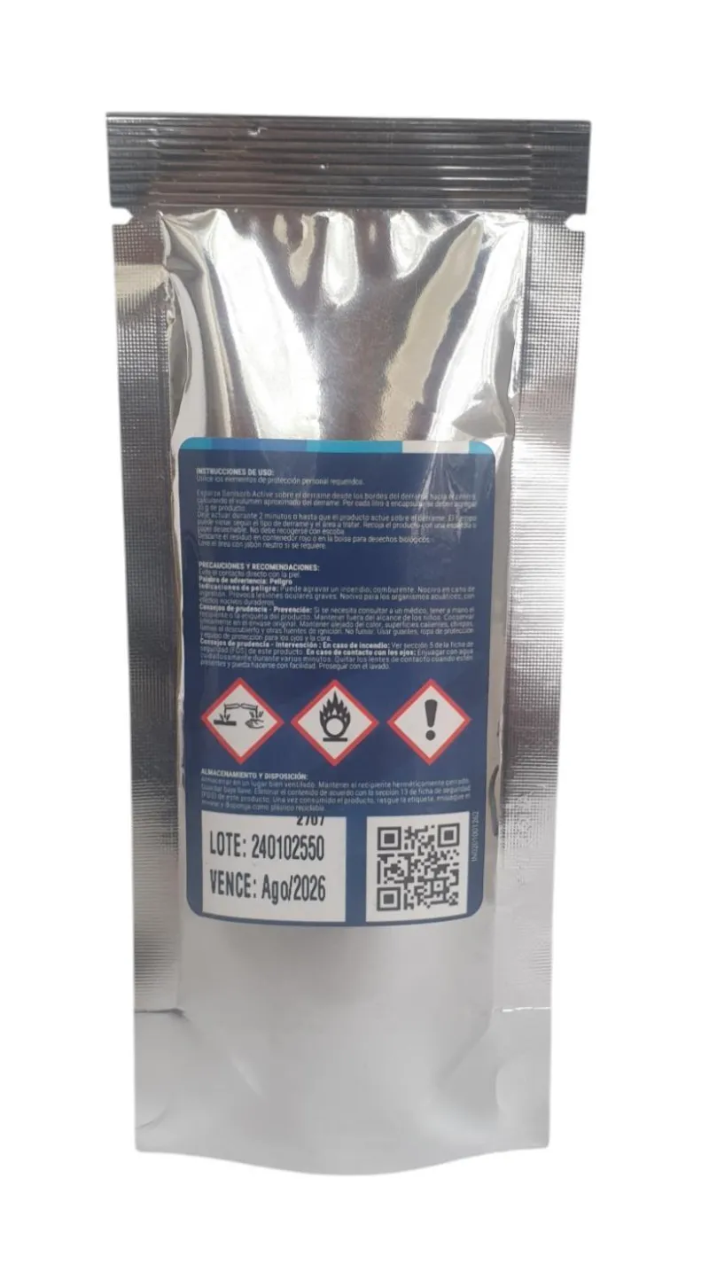 Solidificador de líquidos con desinfectante sanisorb active