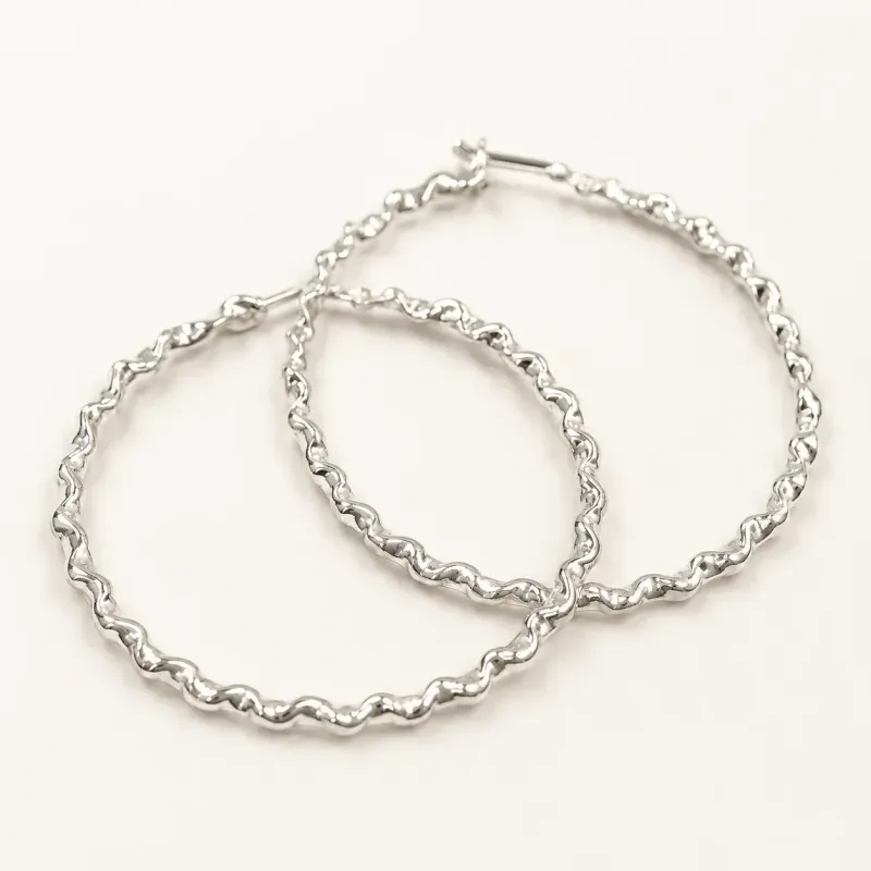 Champagne Twist Hoops