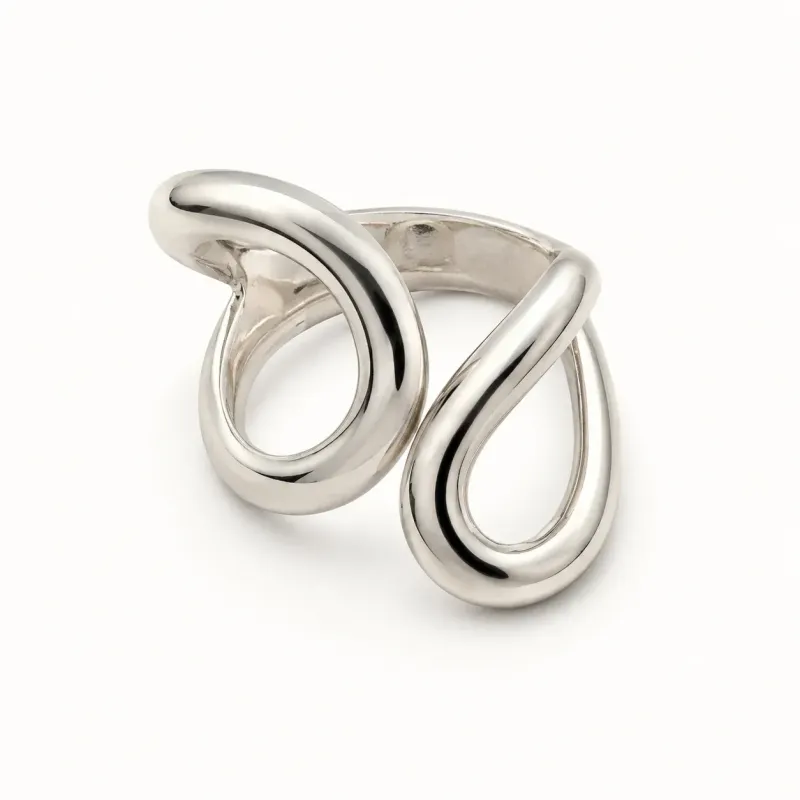 Double Loop Infinity Ring 