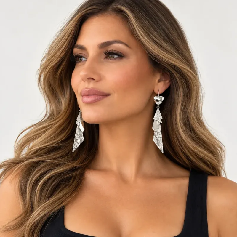 Modern Cascade Drop Earrings