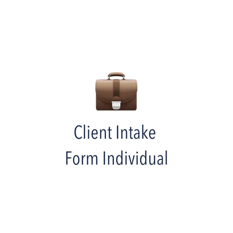 Client Intake Form Individual