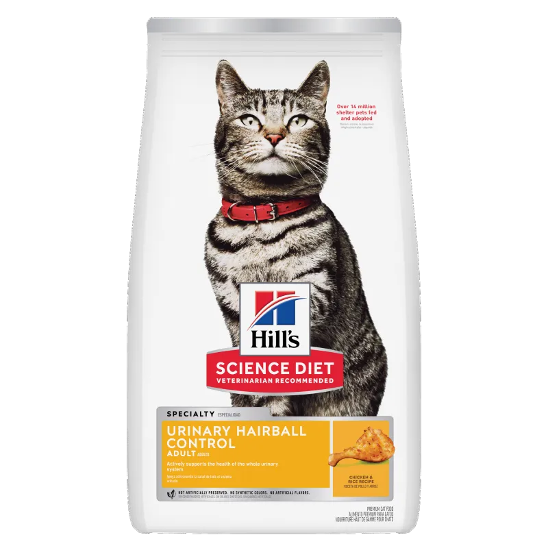 15.5lb Hill's Science Diet Adult Urinary Hairball Control Chicken Recipe Cat Food