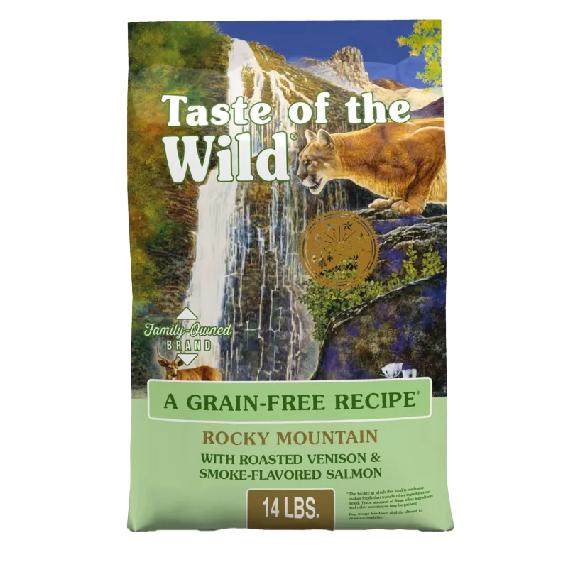 14lb Taste of the Wild® Rocky Mountain® Grain Free Feline Roasted Venison & Smoked Salmon Recipe