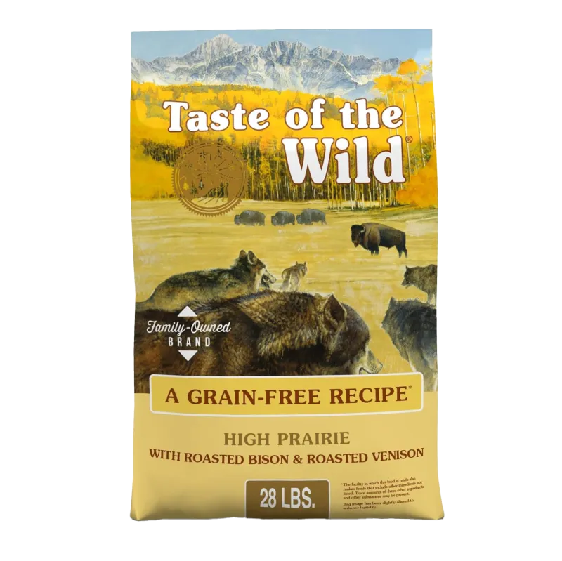 28lb Taste of the Wild High Prairie Canine Grain-Free Recipe with Roasted Bison and Venison Adult Dry Dog Food