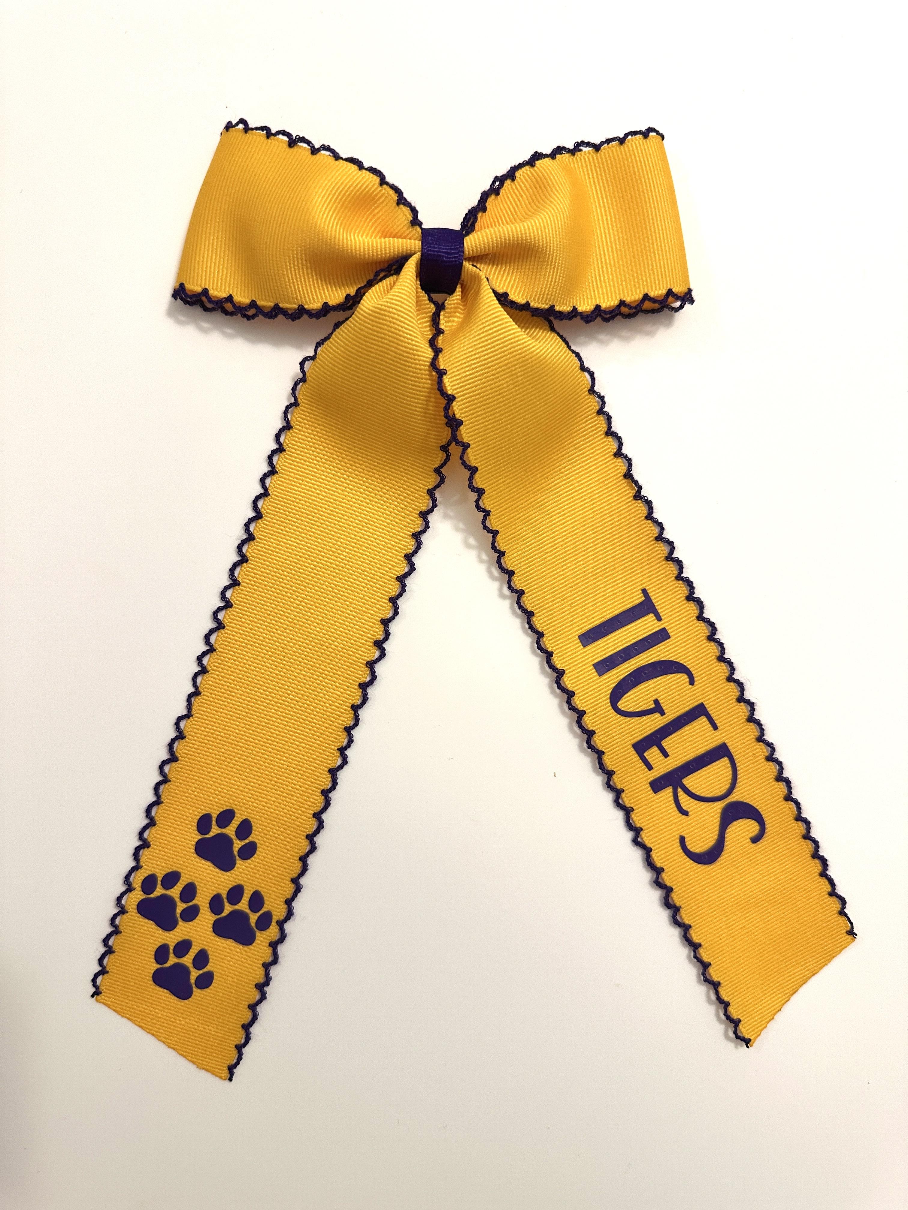 LSU Tigers Moonstitch Long Tail Bow