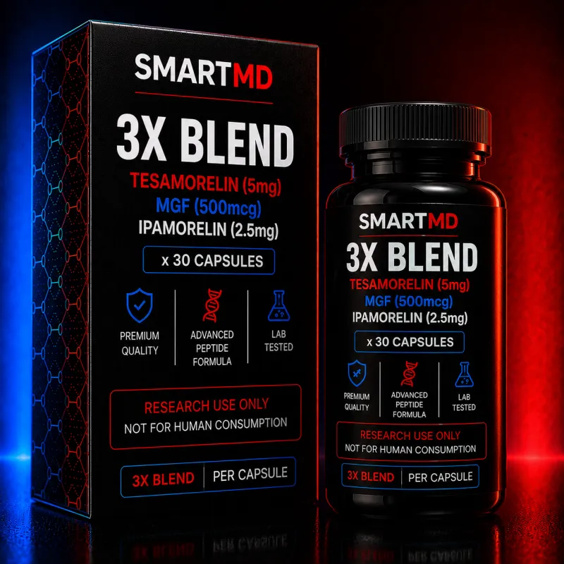 3X Blend Tesamorelin (5mg) / MGF (500mcg) / Ipamorelin (2.5mg)