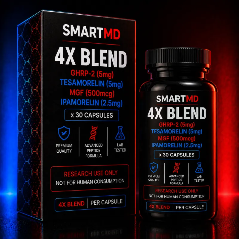 4X Blend GHRP-2 (5mg) / Tesamorelin (5mg) / MGF (500mcg) / Ipamorelin (2.5mg)