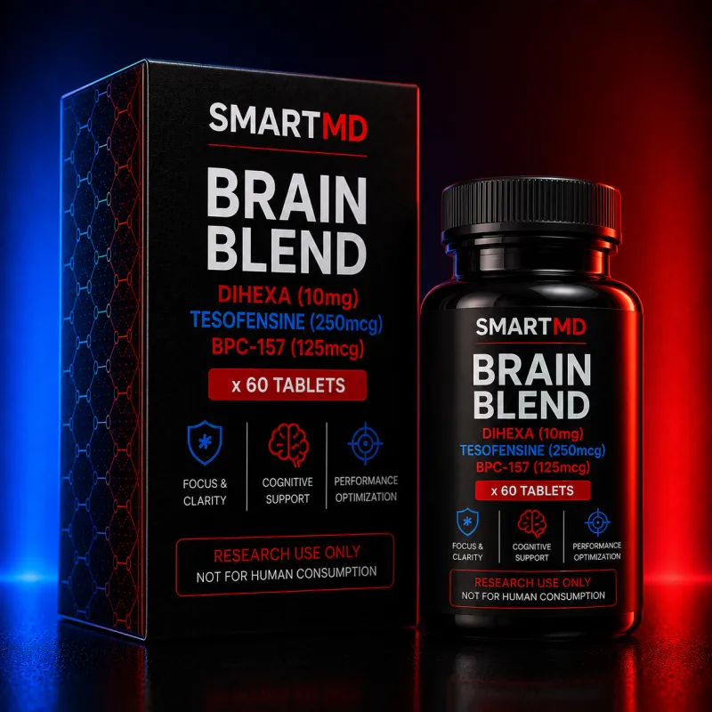 Brain Blend - Dihexa (10mg) / Tesofensine (250mcg) / BPC-157 (125mcg) x 60 Tablets