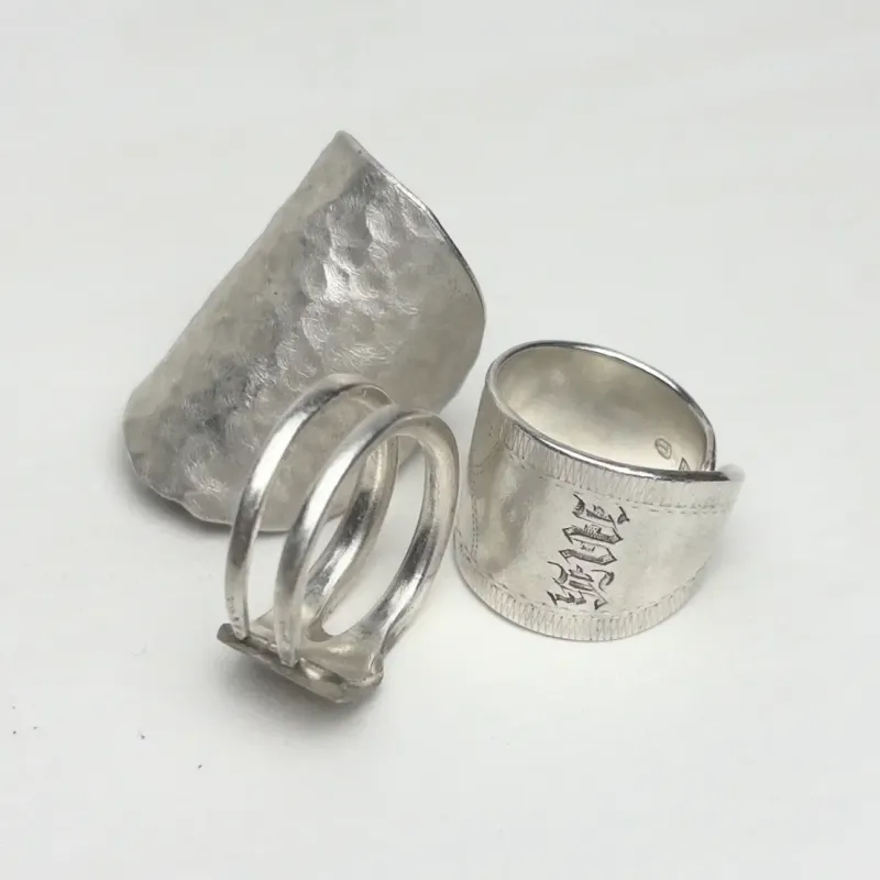 Trio Stack - Kuratiertes Ring-Set aus drei handgefertigten Vintage-Ringen
