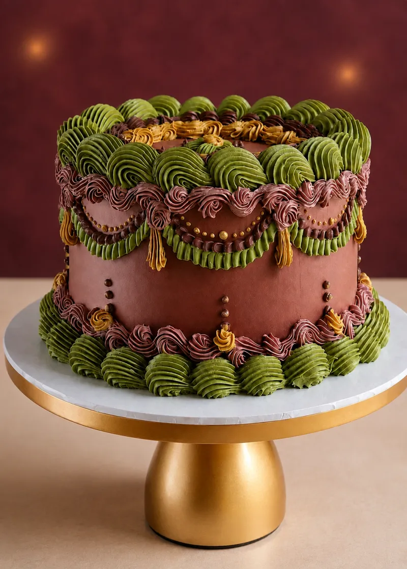 Fall, Frills n Frosting Vintage Piping Cake n Sip