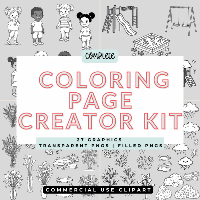 Complete Coloring Page Creator Kit